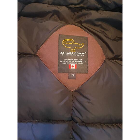 NWOT Canada Goose Expedition Down Jacket Parka in Brown Mens sz. L - Picture 6 of 14